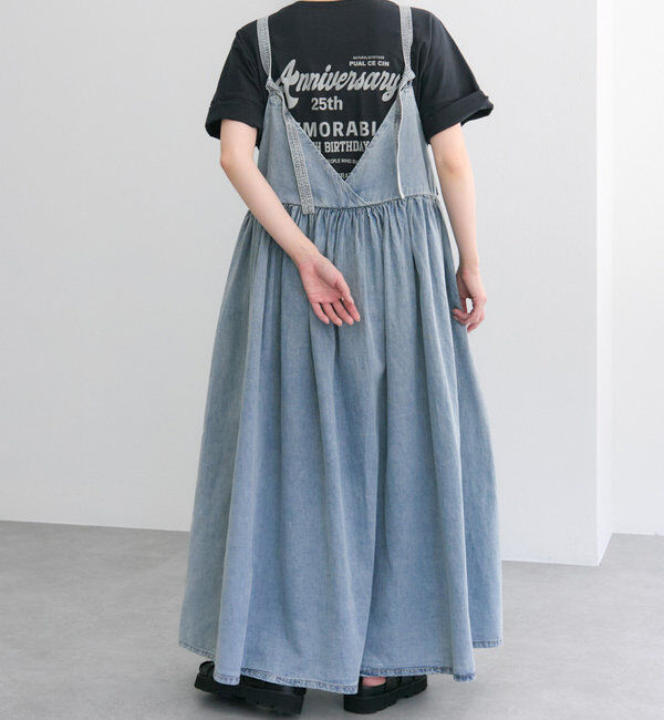  「【リバイバル / WEB限定】綿麻デニムワンピース」|ワンピース|