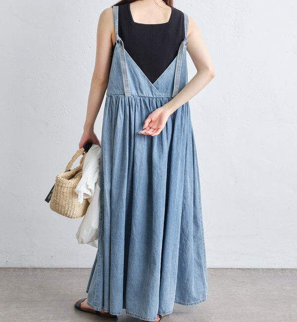  「【リバイバル / WEB限定】綿麻デニムワンピース」|ワンピース|