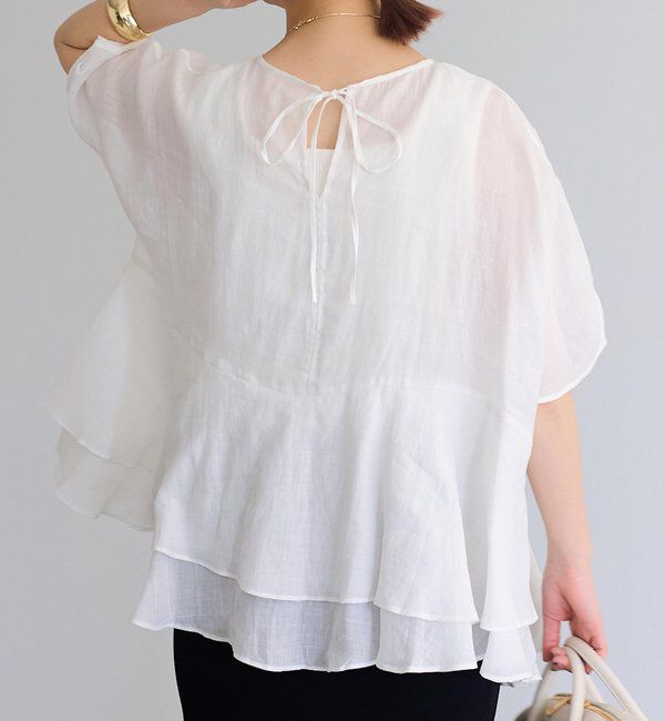  「【＠sein___000企画】ラミー2枚重ねペプラムブラウス」|プルオーバー|