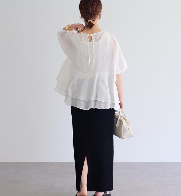  「【＠sein___000企画】ラミー2枚重ねペプラムブラウス」|プルオーバー|