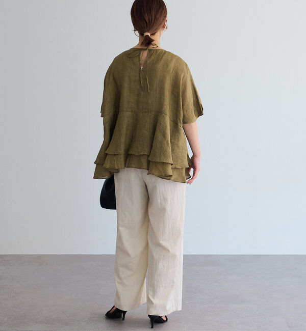  「【＠sein___000企画】ラミー2枚重ねペプラムブラウス」|プルオーバー|