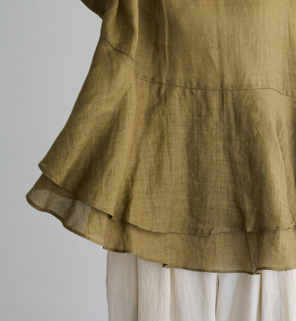  「【＠sein___000企画】ラミー2枚重ねペプラムブラウス」|プルオーバー|