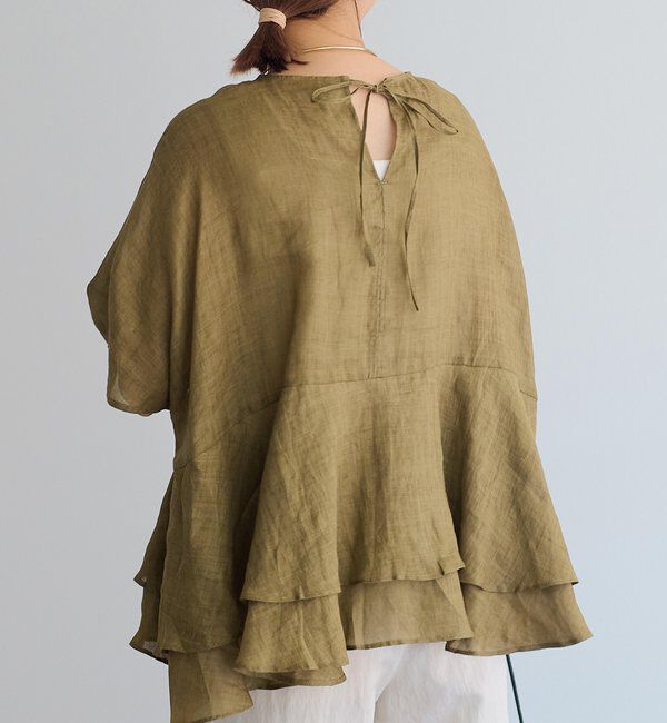  「【＠sein___000企画】ラミー2枚重ねペプラムブラウス」|プルオーバー|