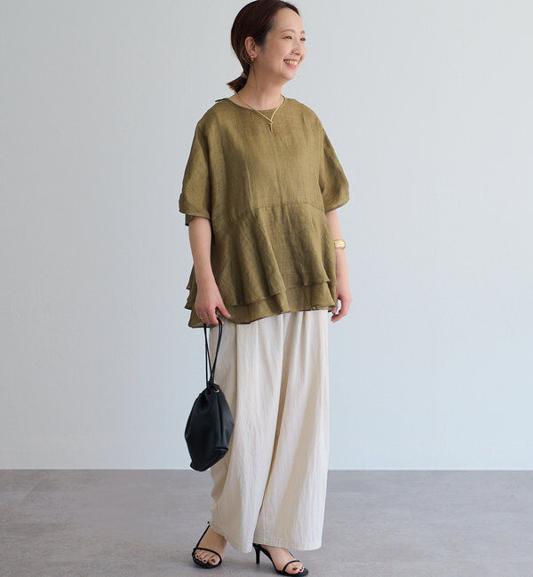  「【＠sein___000企画】ラミー2枚重ねペプラムブラウス」|プルオーバー|