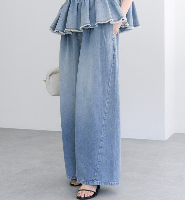 「【25th】綿麻デニムイージーパンツ」|その他|