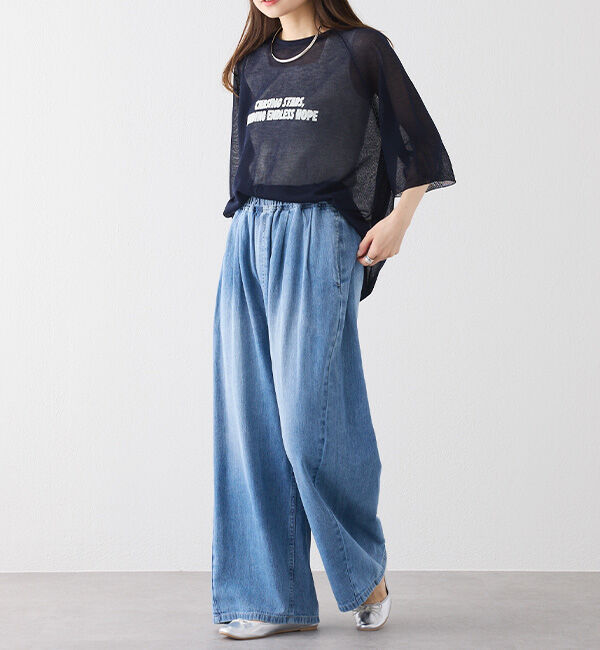  「【25th】綿麻デニムイージーパンツ」|その他|