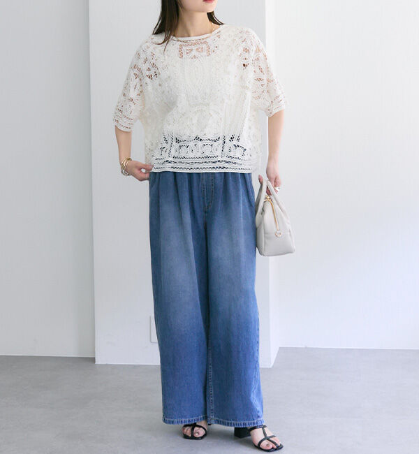  「【25th】綿麻デニムイージーパンツ」|その他|