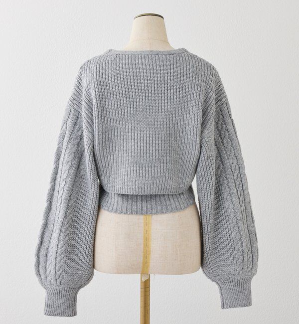  「ケーブルニットアンサンブル」|ニット・セーター|
