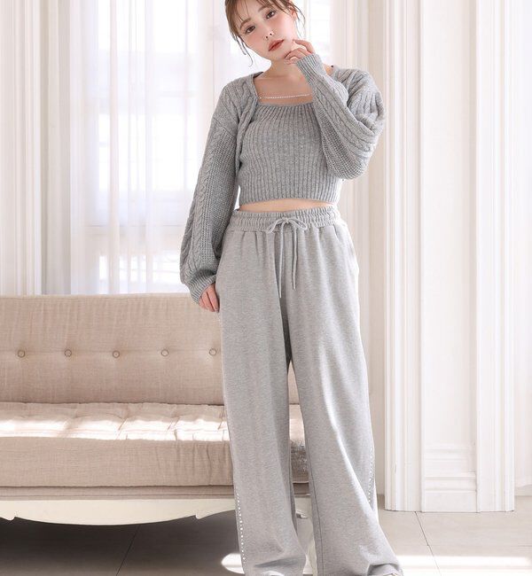  「ケーブルニットアンサンブル」|ニット・セーター|