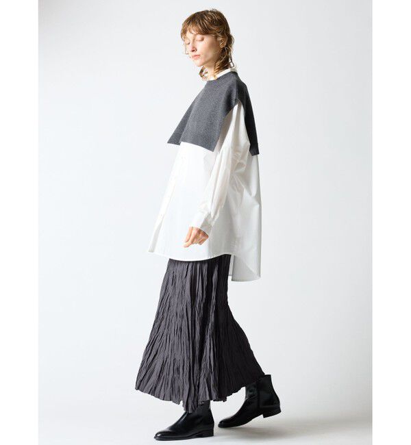 mizuiro ind「mizuiro ind ショートポンチョ」|ベスト・ジレ|