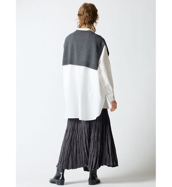 mizuiro ind「mizuiro ind ショートポンチョ」|ベスト・ジレ|