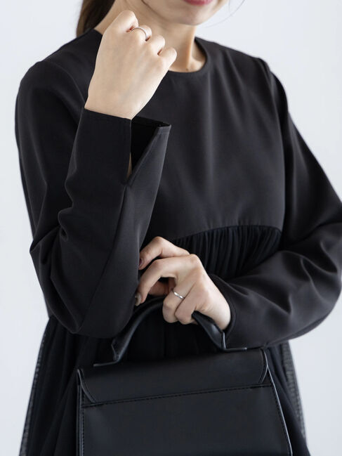 Te chichi「【セレモニーアイテム】チュールギャザーヘムドッキングブラウス（セットアップ可）」|シャツ・ブラウス|