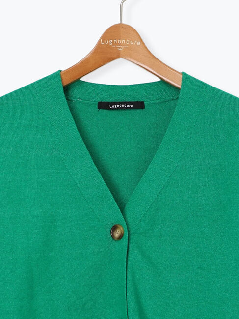 Lugnoncure「ソフトタッチニットVネックショートカーディガン」|カーディガン|