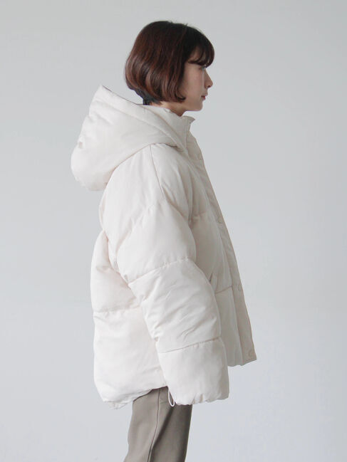 Samansa Mos2 blue「裾ラウンド中綿ブルゾン」|ブルゾン・スタジャン|