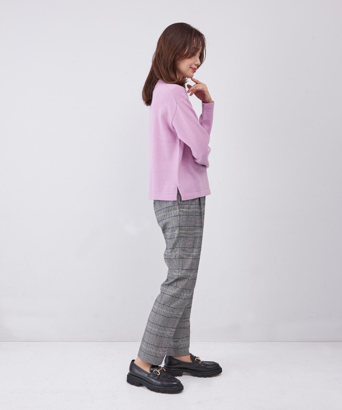 INED「モックネックプルオーバーニット」|ニット・セーター|