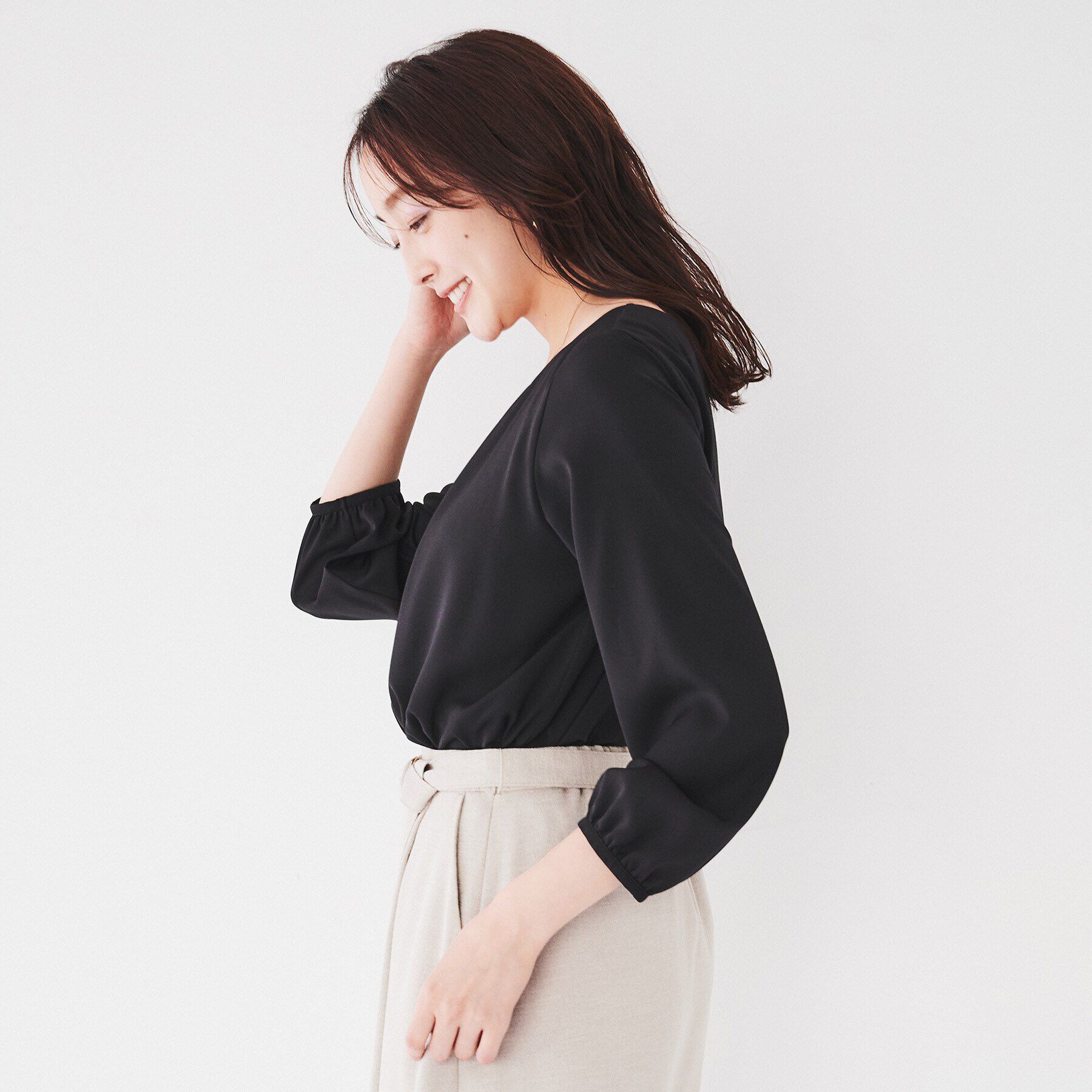 UNTITLED「【通勤スーツ/入卒/セレモニー】ドッキングインナーブラウス」|シャツ・ブラウス|