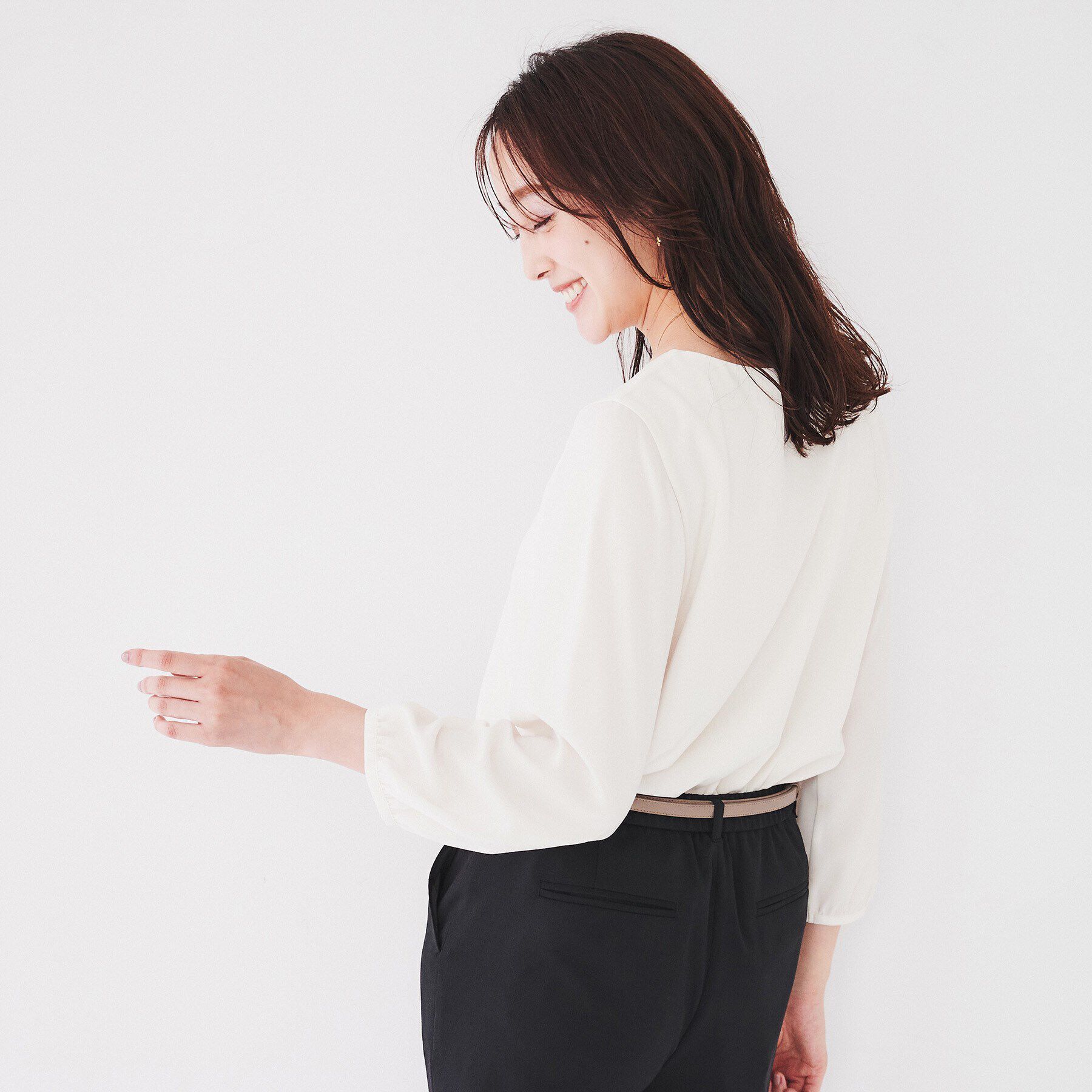 UNTITLED「【通勤スーツ/入卒/セレモニー】ドッキングインナーブラウス」|シャツ・ブラウス|