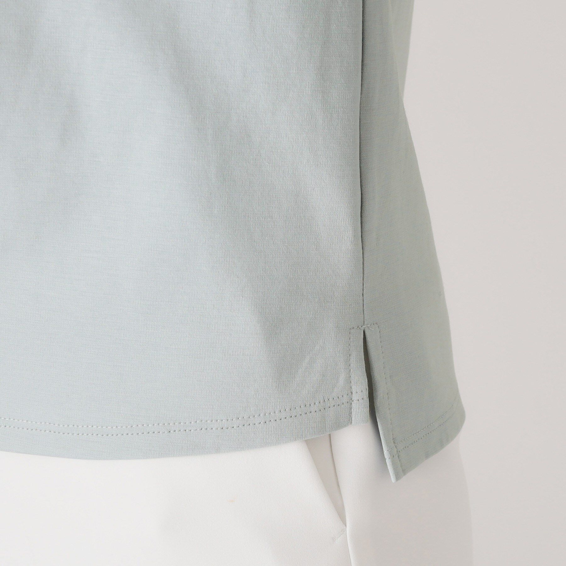 COUP DE CHANCE「【洗える／日本製／きれいめジャージ素材】レース使いプルオーバー」|シャツ・ブラウス|