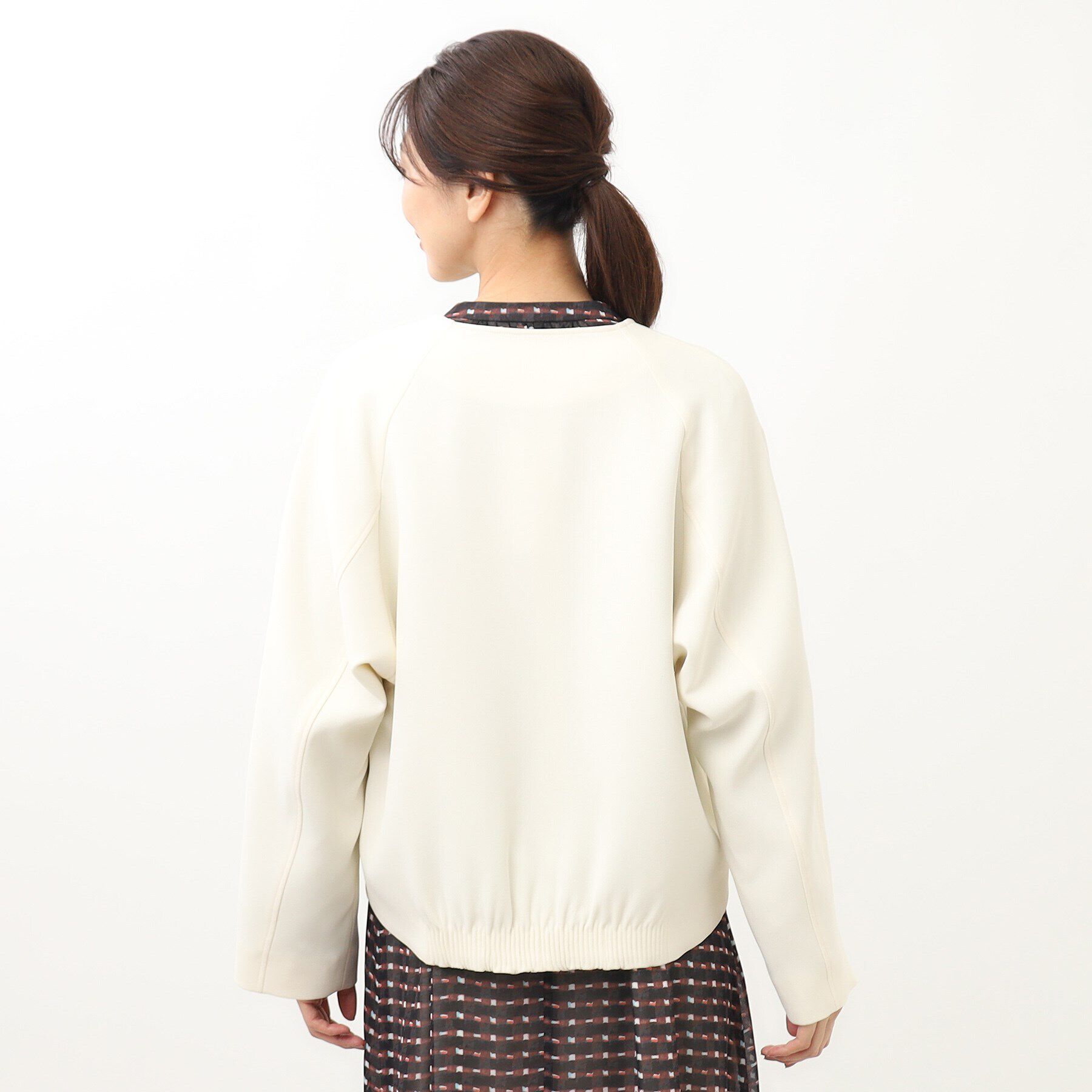 Reflect「【手洗い可】バックギャザーデザインブルゾン」|ブルゾン・スタジャン|