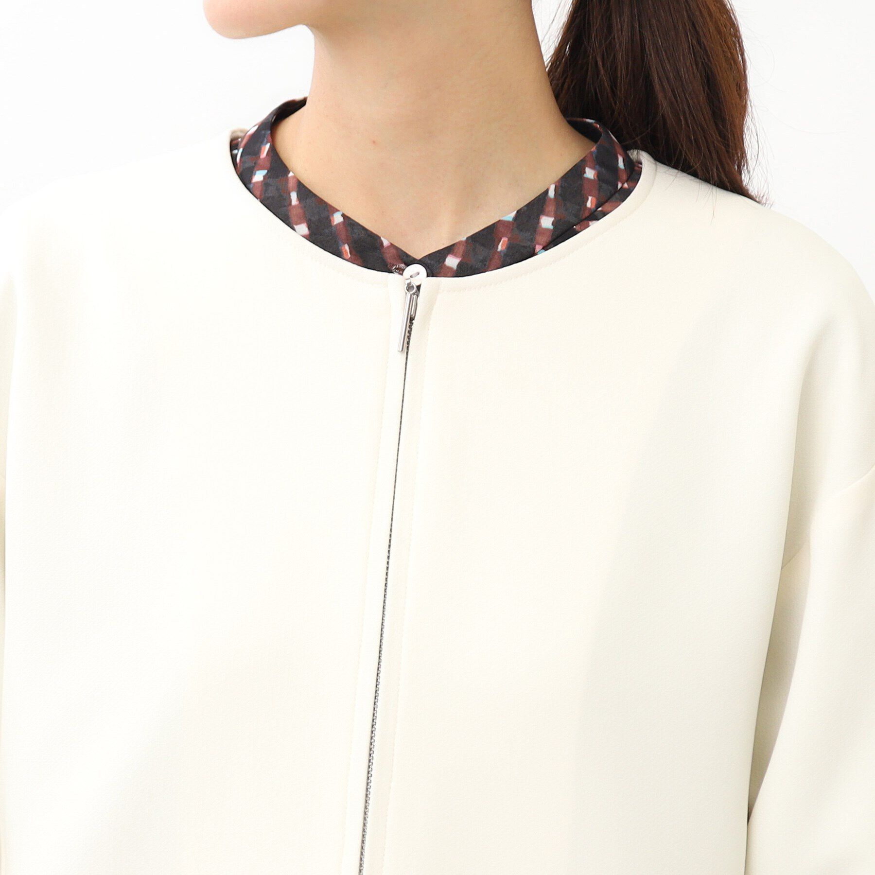 Reflect「【手洗い可】バックギャザーデザインブルゾン」|ブルゾン・スタジャン|