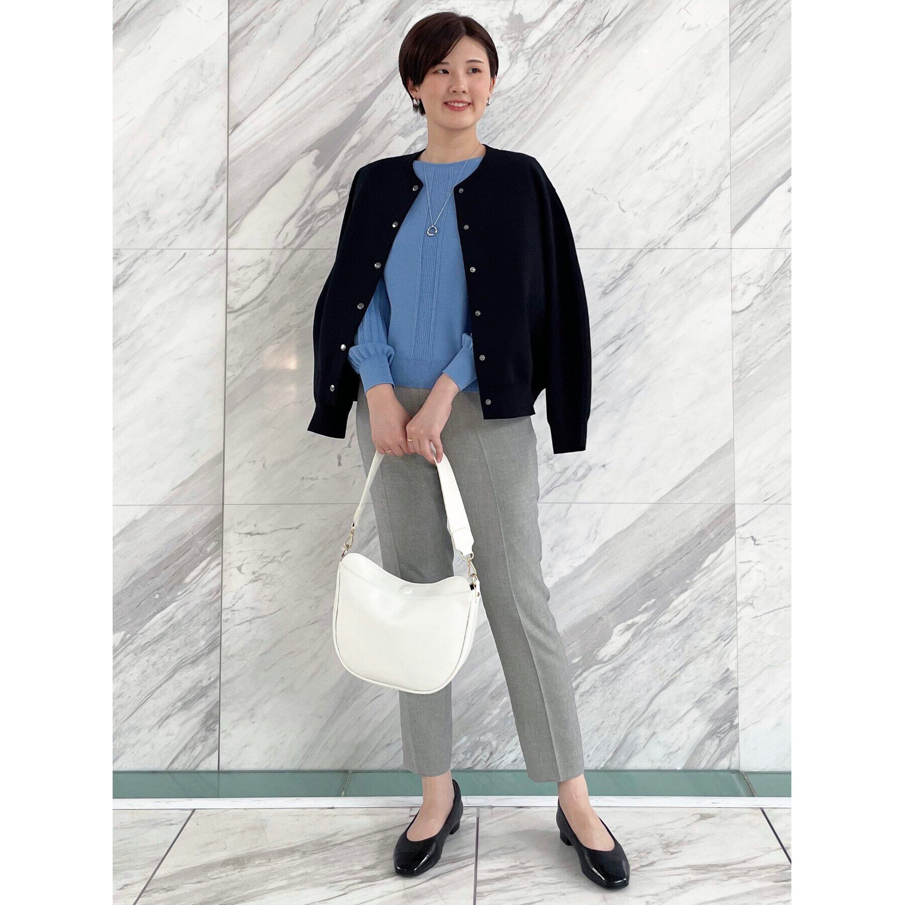 Reflect「【手洗い可】バックギャザーデザインブルゾン」|ブルゾン・スタジャン|