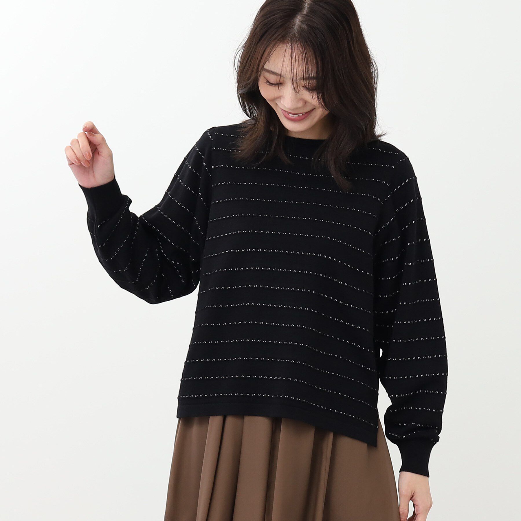 Reflect「【手洗い可】ハイゲージラメニット」|ニット・セーター|