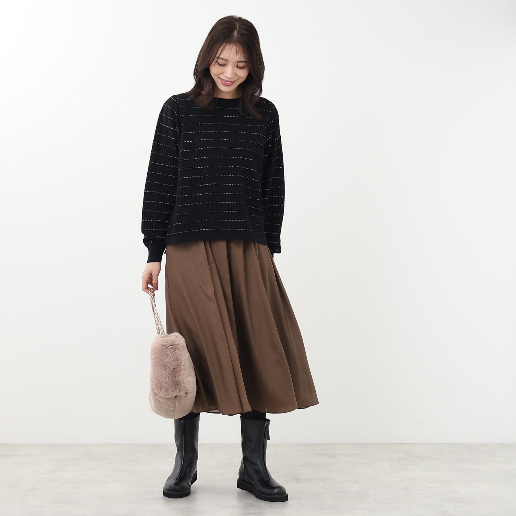 Reflect「【手洗い可】ハイゲージラメニット」|ニット・セーター|