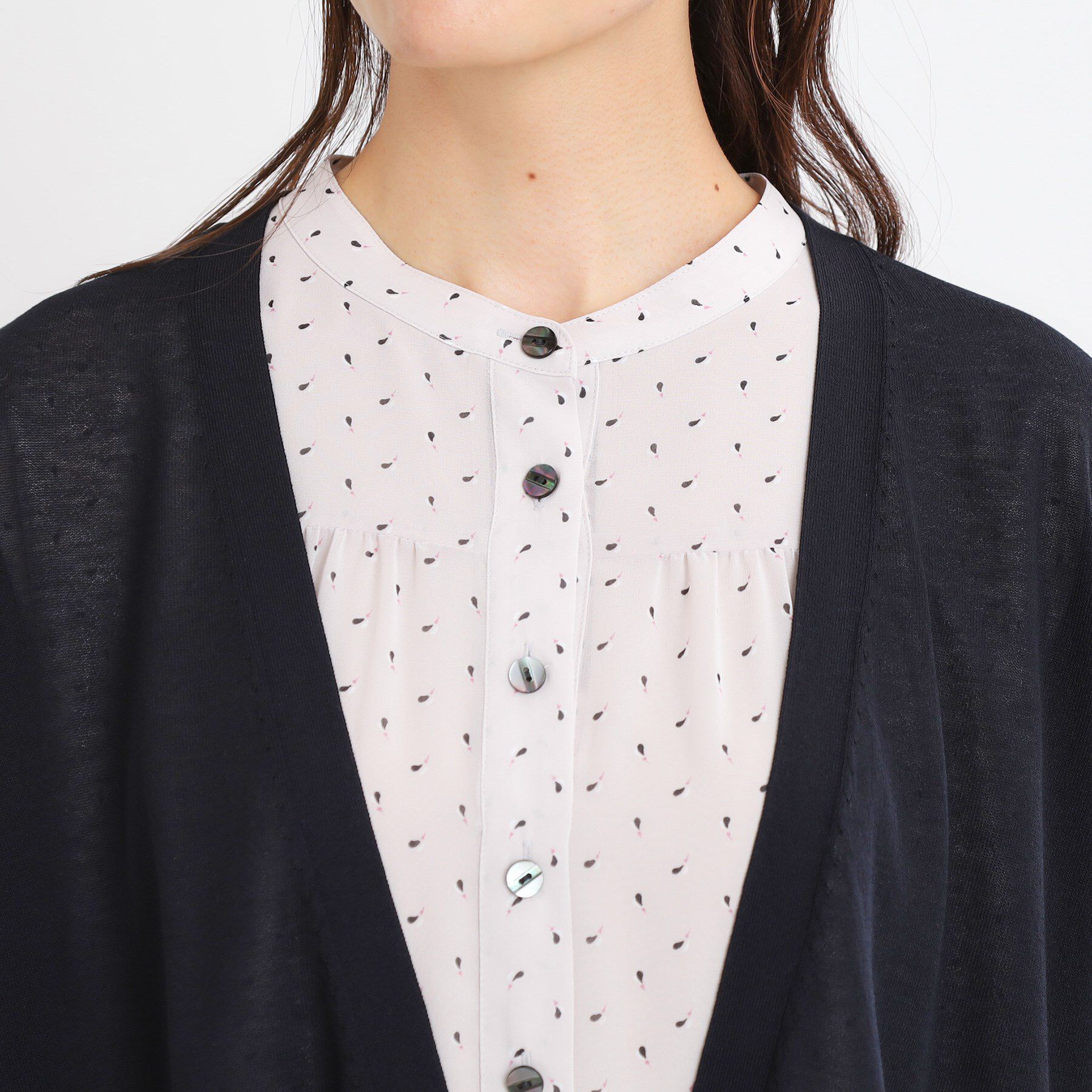 Reflect「【WEB先行カラーあり／手洗い可】涼しげスリットカーディガン」|カーディガン|