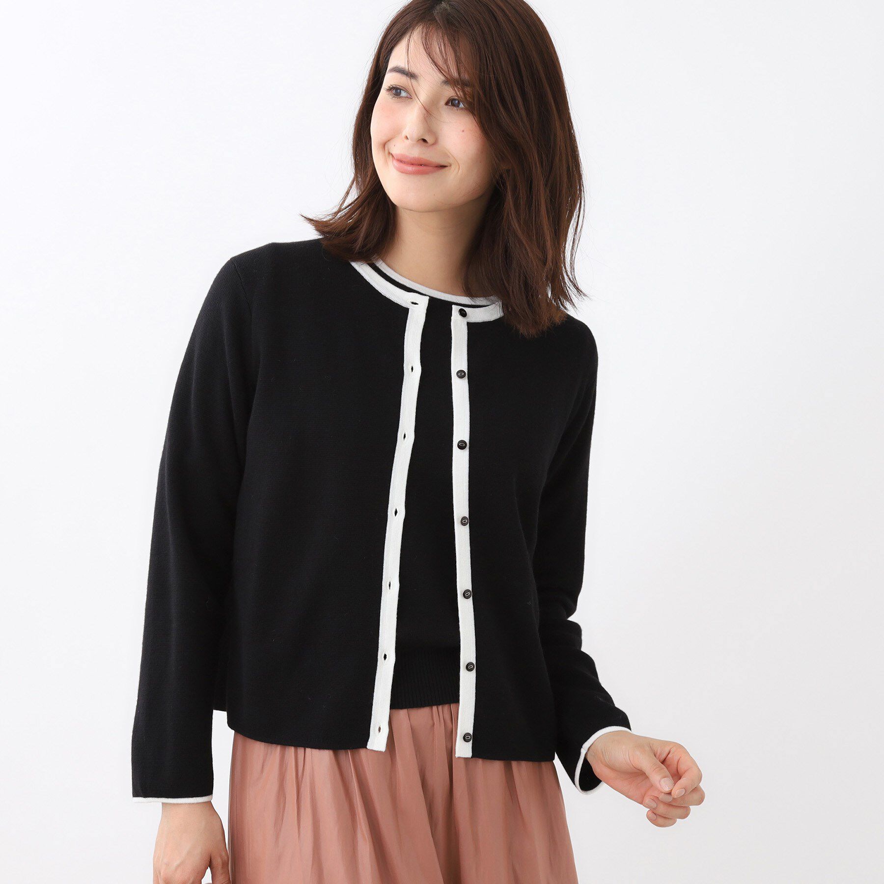 Reflect「【秋映え／単品使い◎／すっきり見え】ブローチ付きニットアンサンブル」|その他|