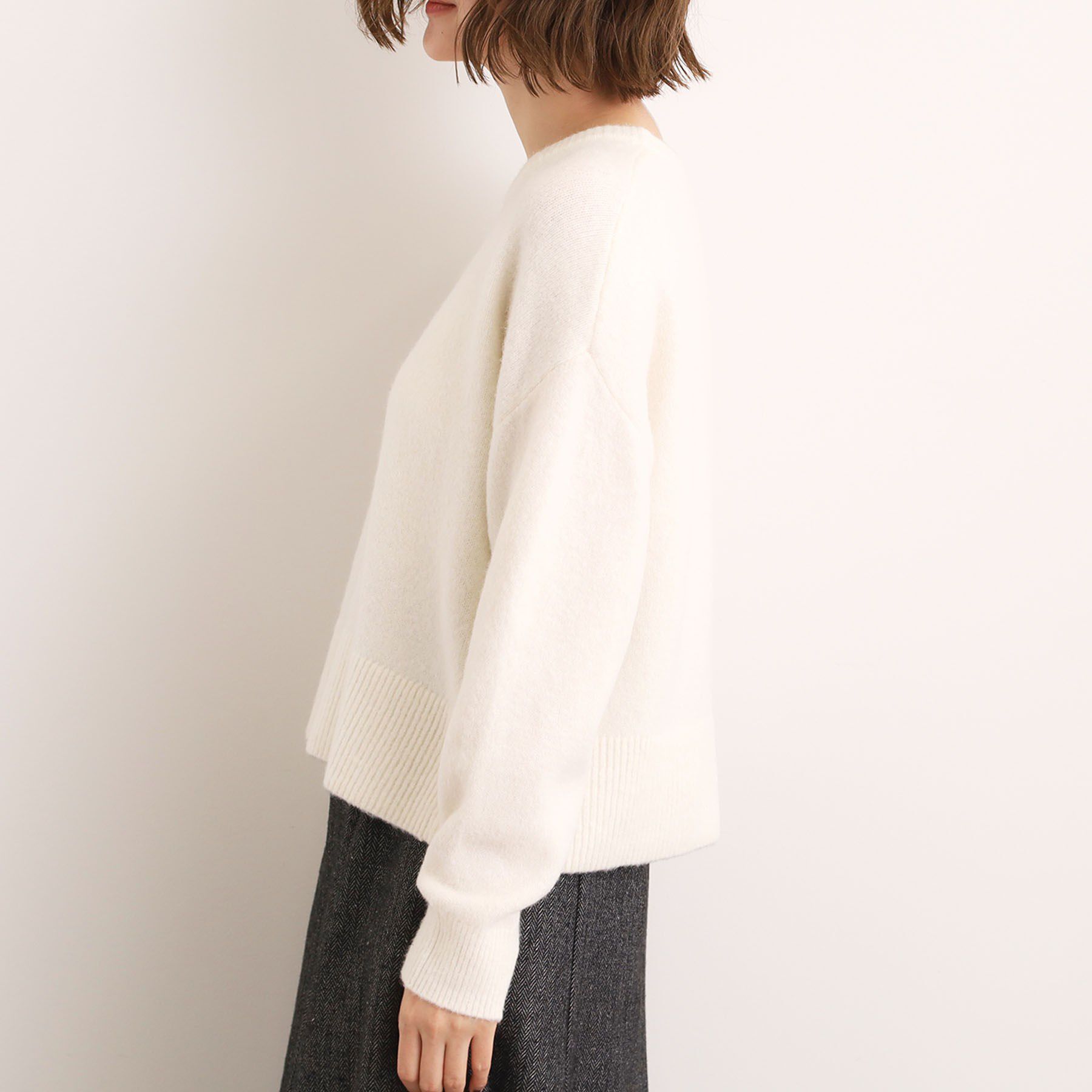 grove「【石川梨華さん着用】【洗える】レイヤードにもおすすめ！サイド釦ニット」|ニット・セーター|