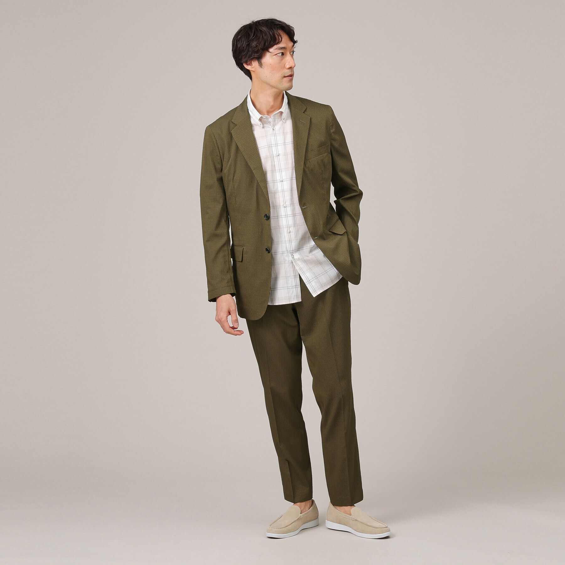 TAKEO KIKUCHI「【抗菌防臭】DotAir（R）シアサッカー ジャケット」|テーラードジャケット|