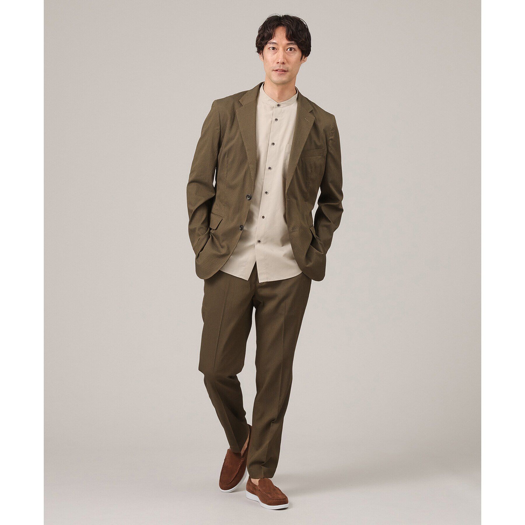 TAKEO KIKUCHI「【抗菌防臭】DotAir（R）シアサッカー ジャケット」|テーラードジャケット|