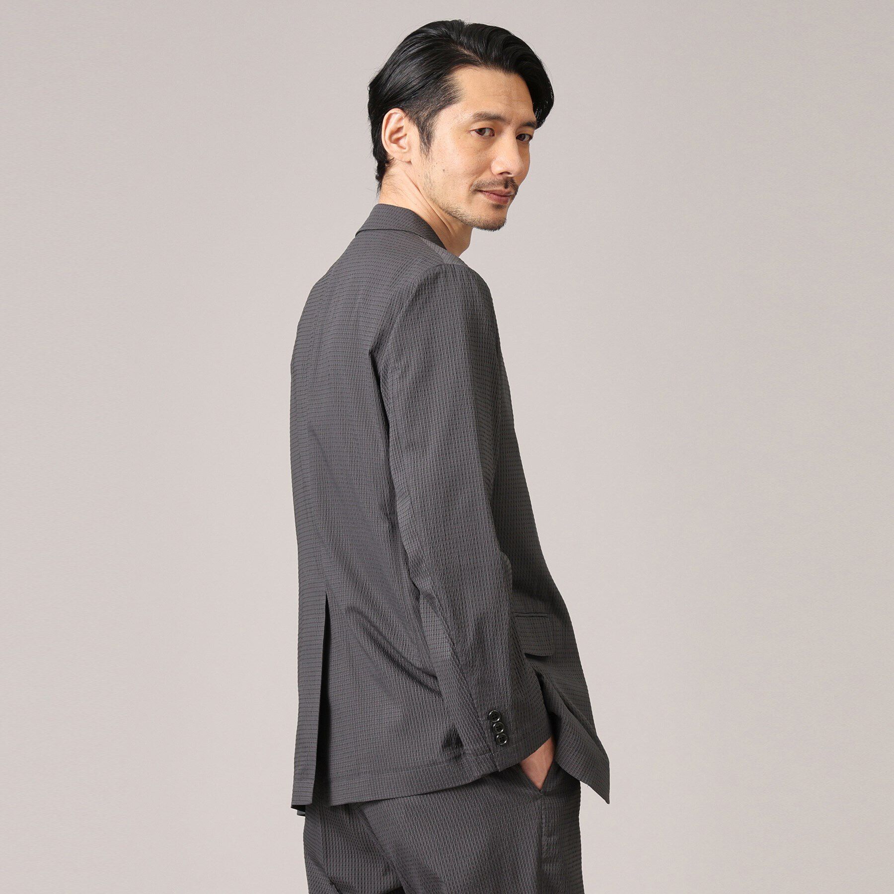 TAKEO KIKUCHI「【抗菌防臭】DotAir（R）シアサッカー ジャケット」|テーラードジャケット|