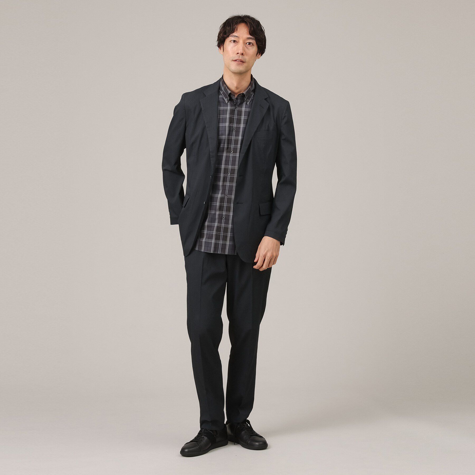 TAKEO KIKUCHI「【抗菌防臭】DotAir（R）シアサッカー ジャケット」|テーラードジャケット|