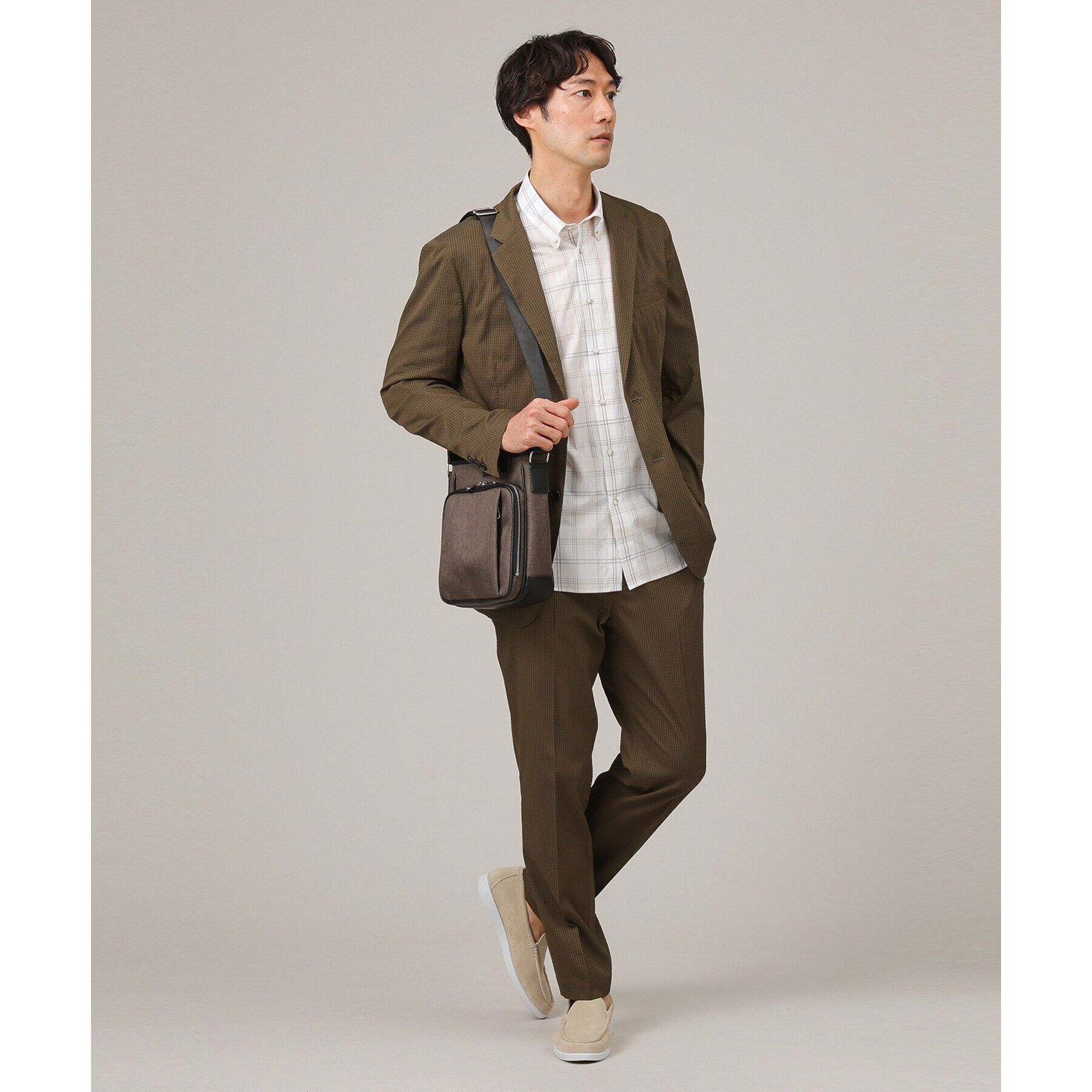 TAKEO KIKUCHI「【抗菌防臭】DotAir（R）シアサッカー ジャケット」|テーラードジャケット|