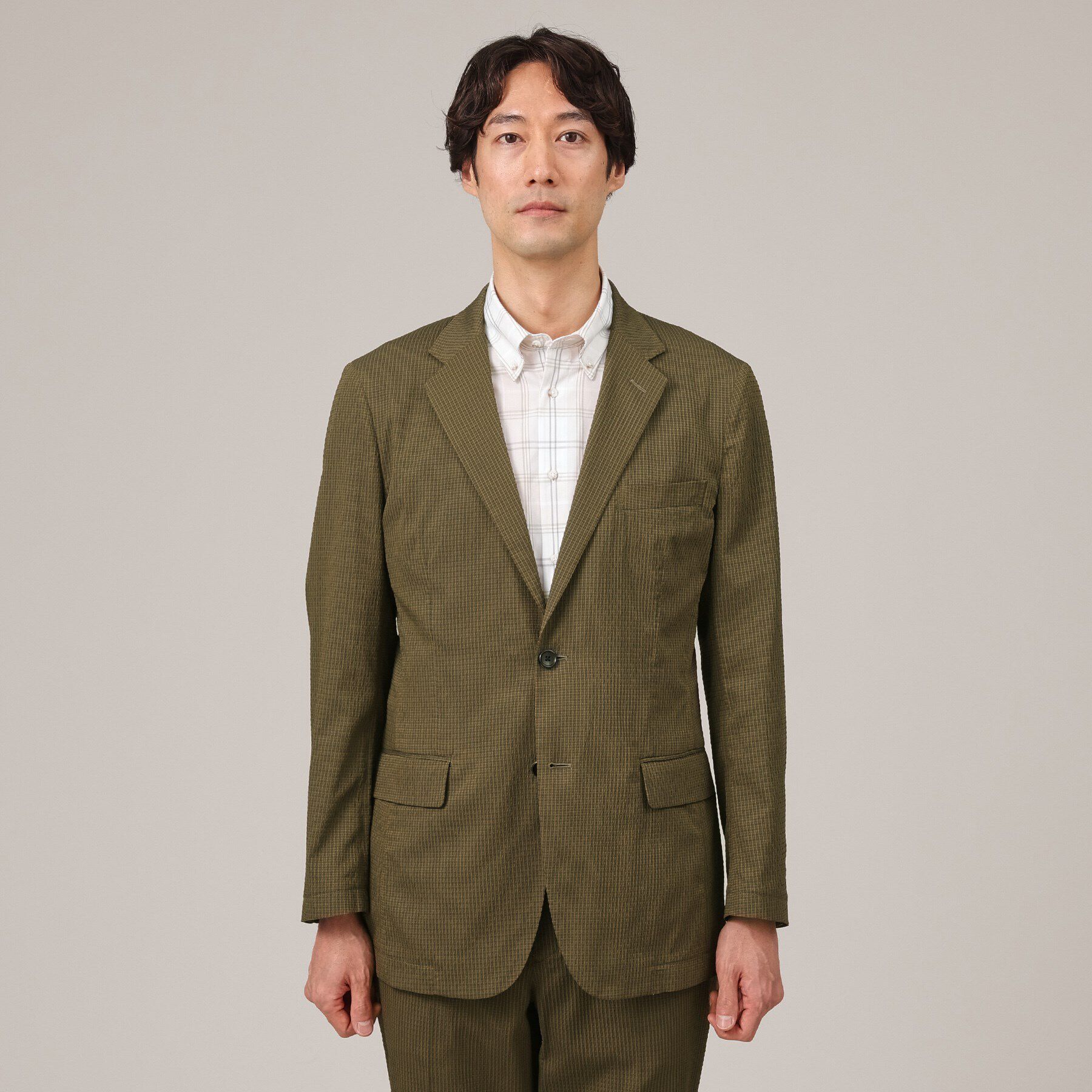 TAKEO KIKUCHI「【抗菌防臭】DotAir（R）シアサッカー ジャケット」|テーラードジャケット|