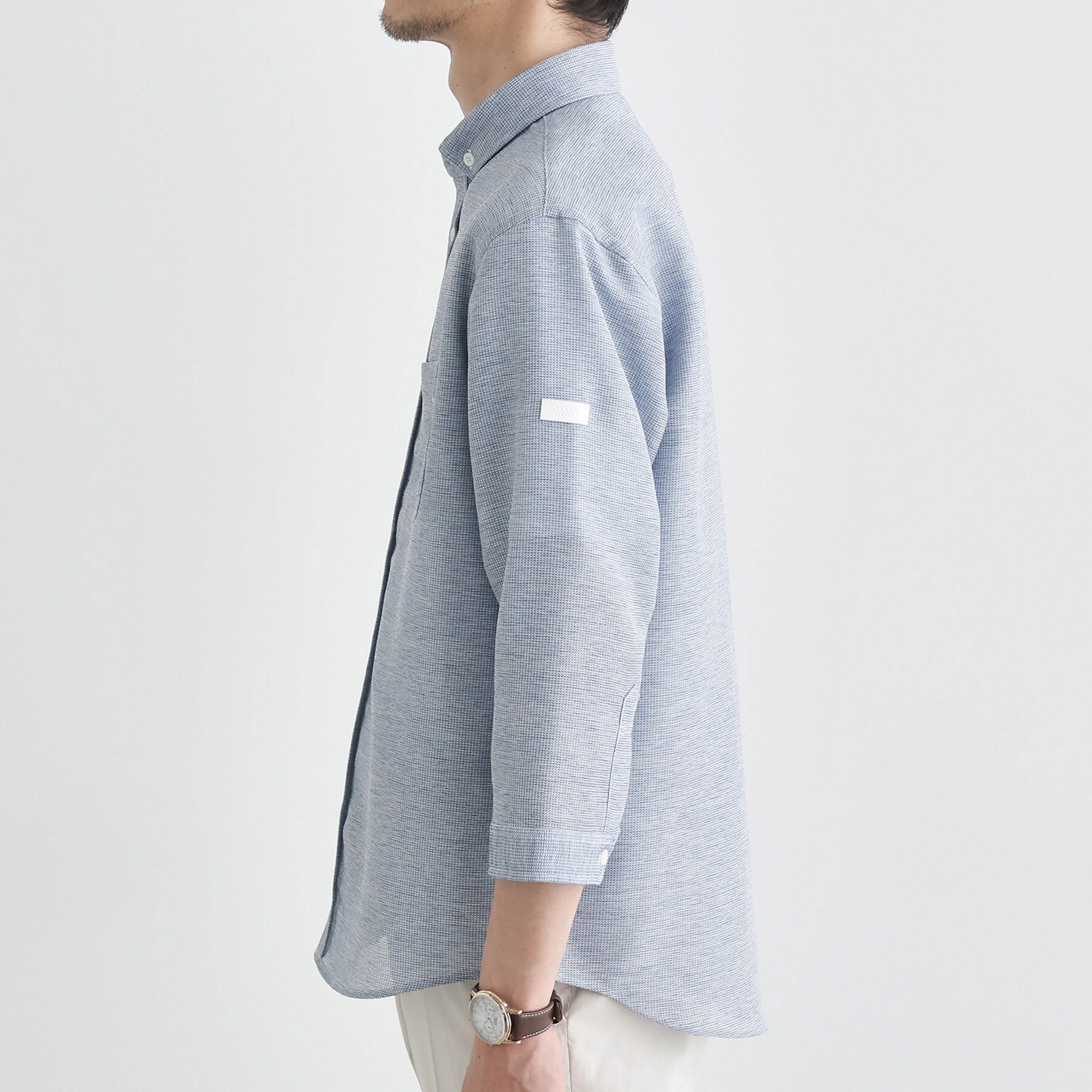 TAKEO KIKUCHI「【Sサイズ～】カラミ織り 7分袖シャツ」|シャツ・ブラウス|