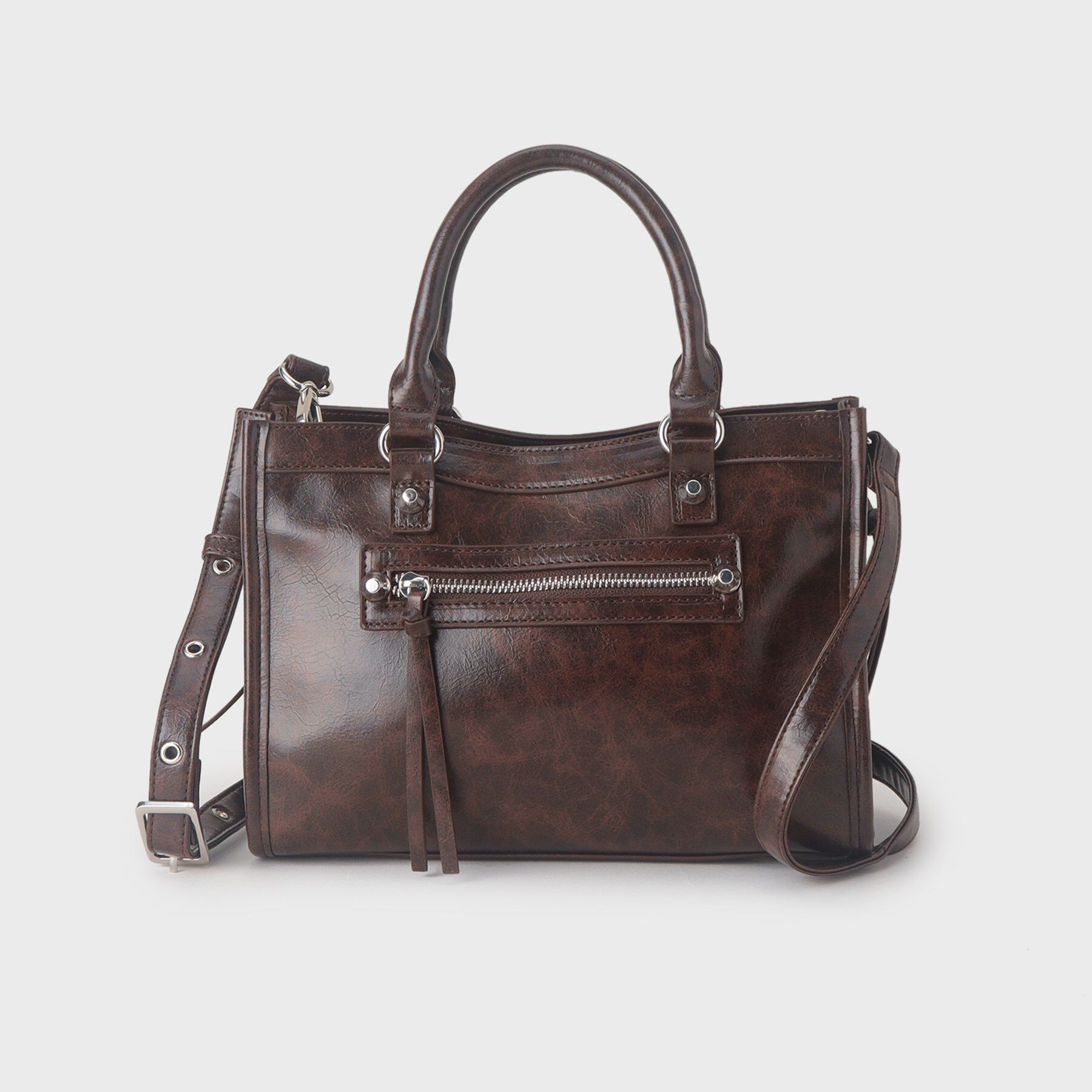 tk.TAKEO KIKUCHI「【FANCYシリーズ】スタッズスクエアボストンバッグ」|ショルダー・メッセンジャー|