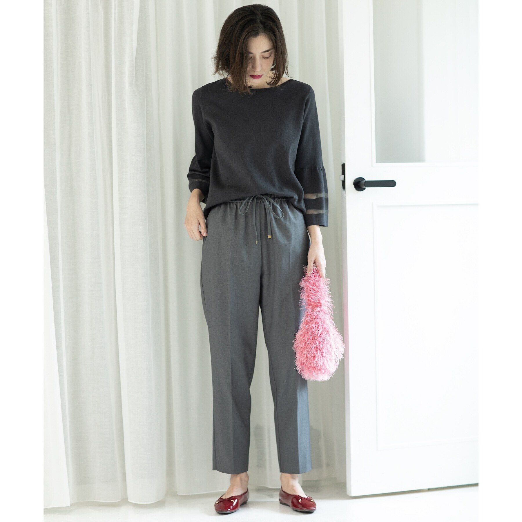 OPAQUE.CLIP「美脚ストレッチイージーテーパードパンツ【洗濯機洗い可】」|その他|