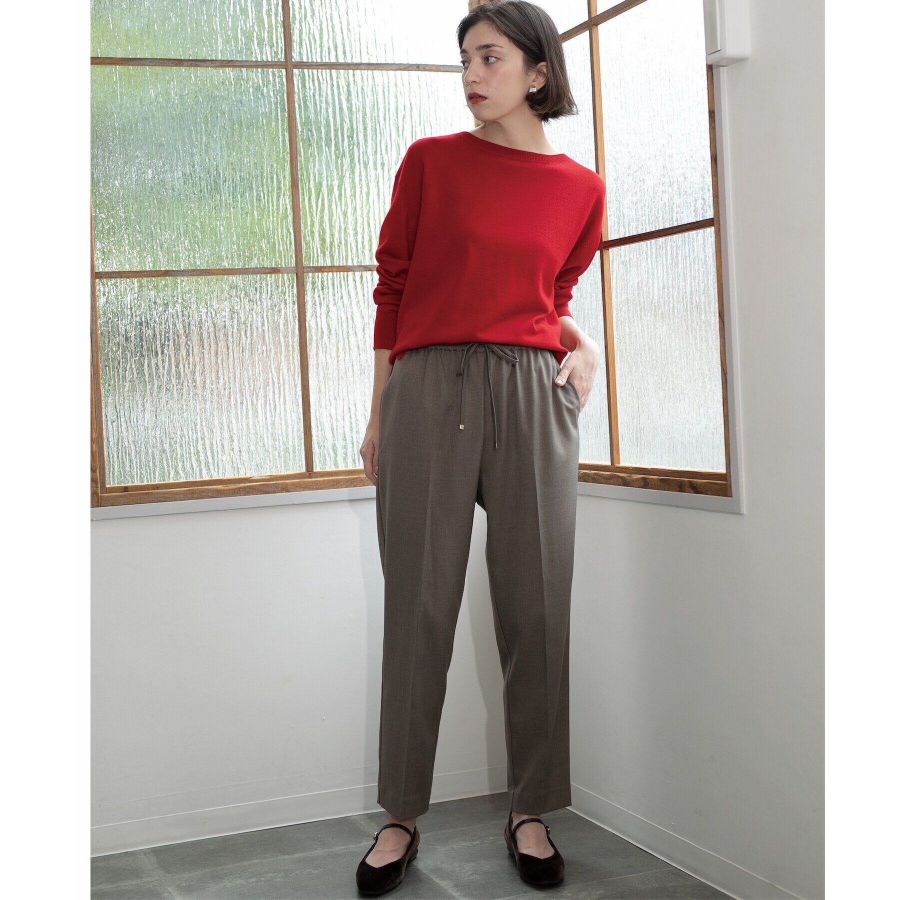 OPAQUE.CLIP「美脚ストレッチイージーテーパードパンツ【洗濯機洗い可】」|その他|