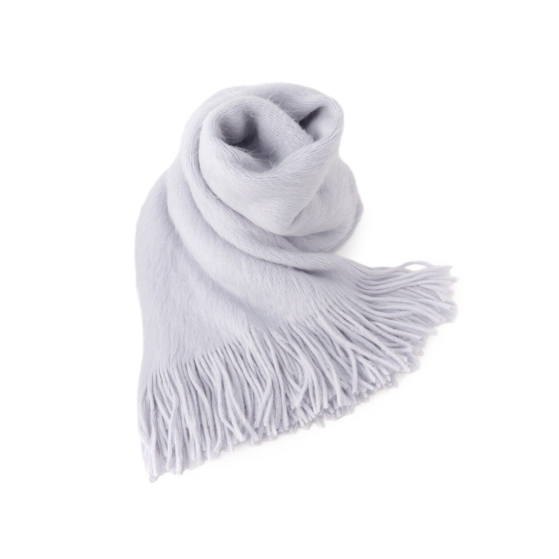 OPAQUE.CLIP「ラッセル織りシャギーフリンジマフラー」|ストール|