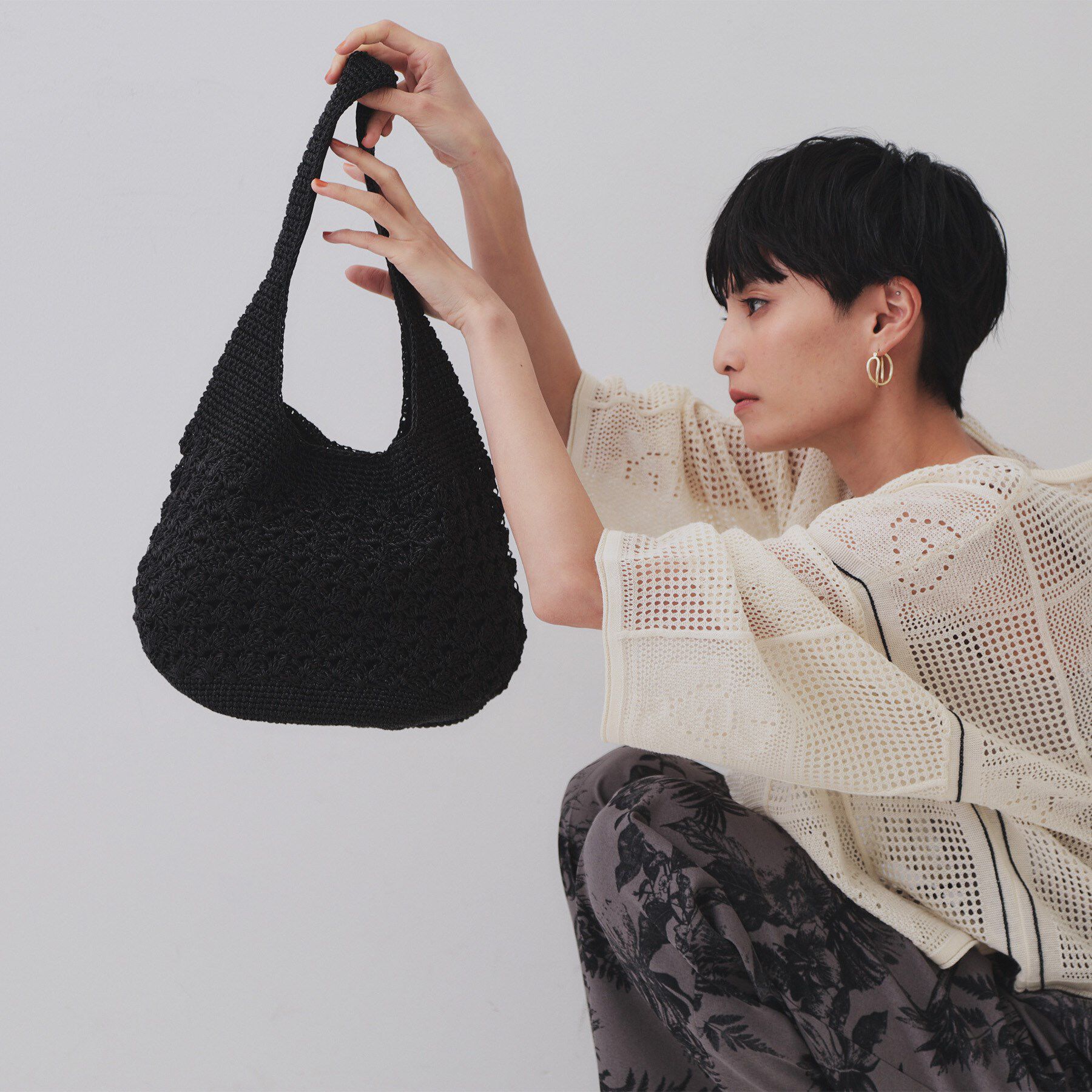 OPAQUE.CLIP「カギ針ラメワンショルダーバッグ」|ショルダー・メッセンジャー|