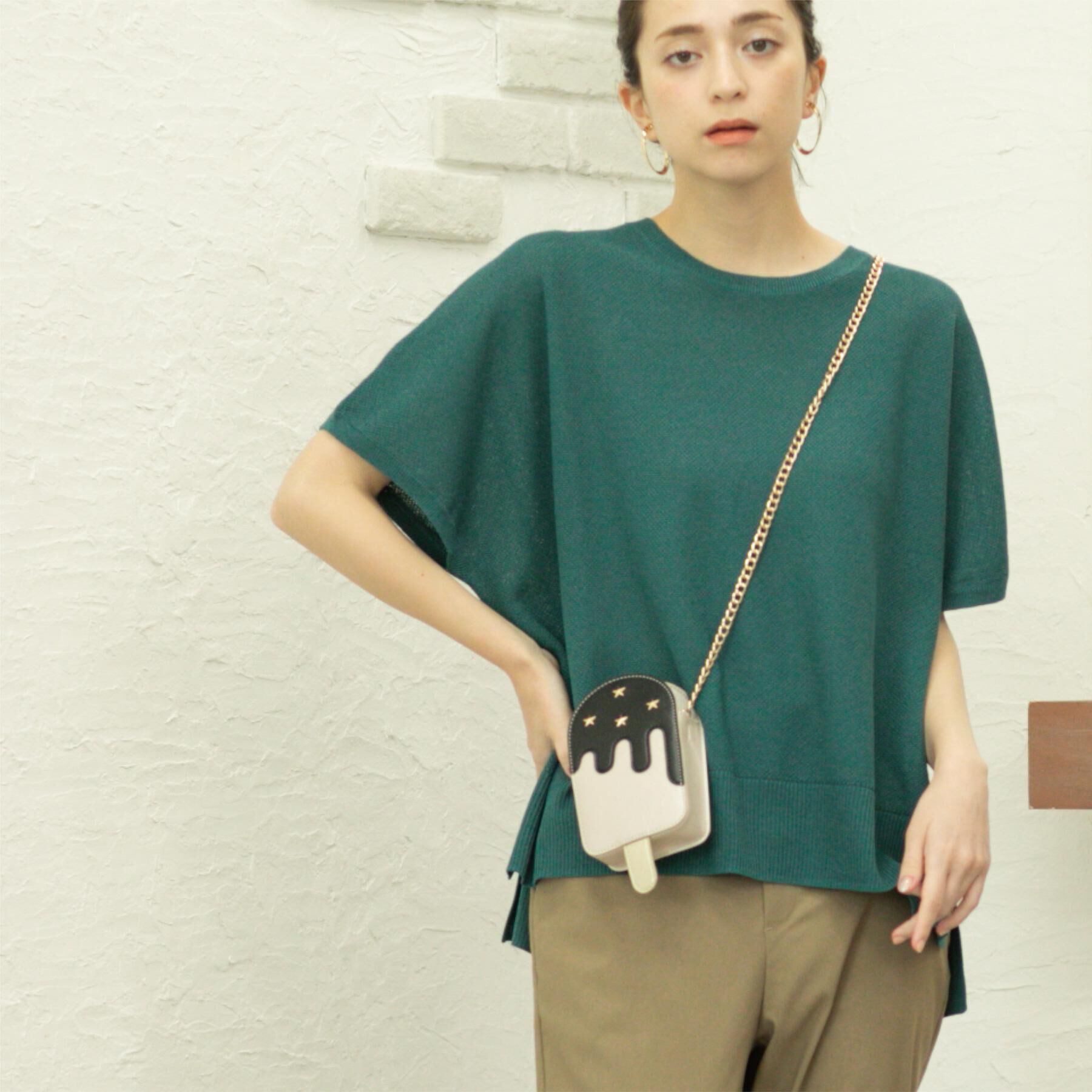 OPAQUE.CLIP「《5色展開/S-LLサイズ》リラクシーメッシュニット【洗濯機洗い可】」|ニット・セーター|