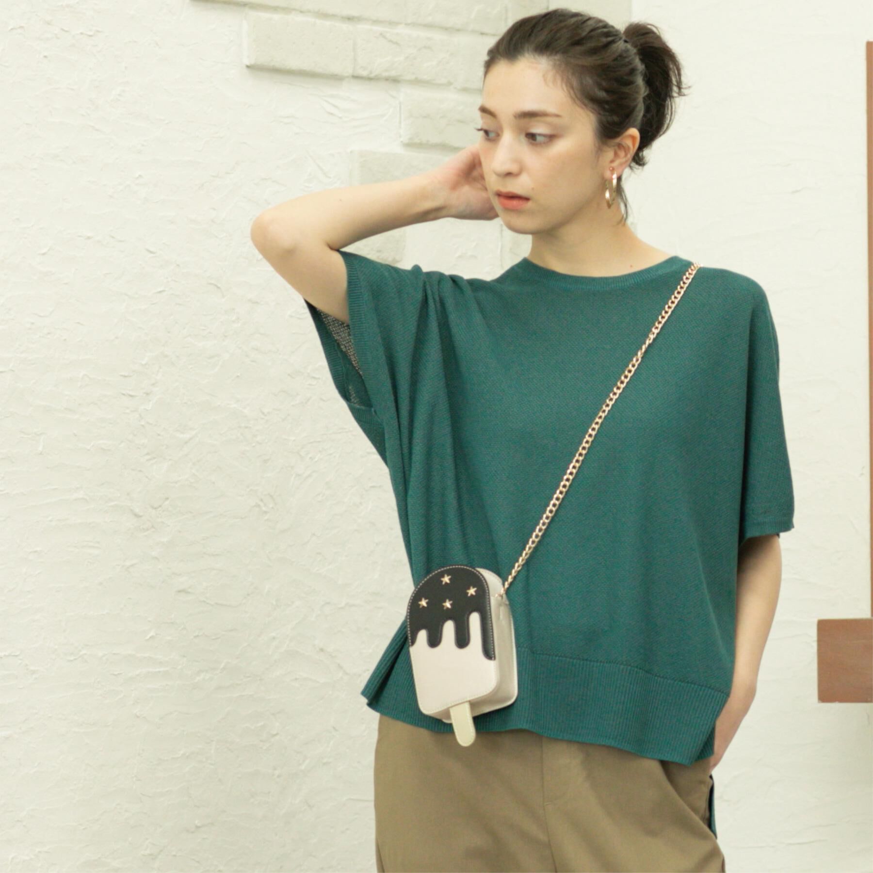 OPAQUE.CLIP「《5色展開/S-LLサイズ》リラクシーメッシュニット【洗濯機洗い可】」|ニット・セーター|