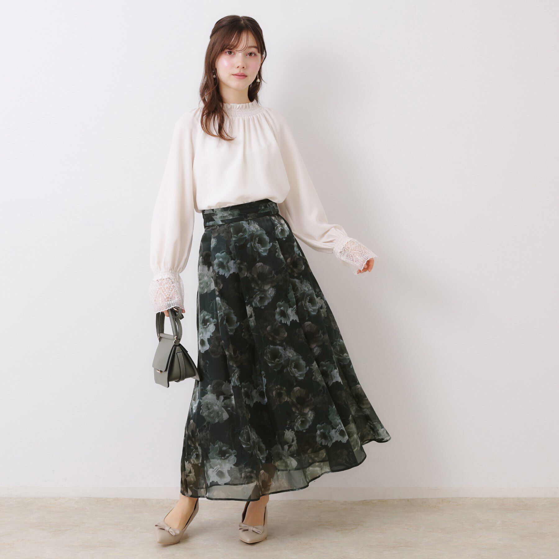 Couture broach「【大人可愛い・きれいめ】Springオーガンフルールスカート」|スカート|