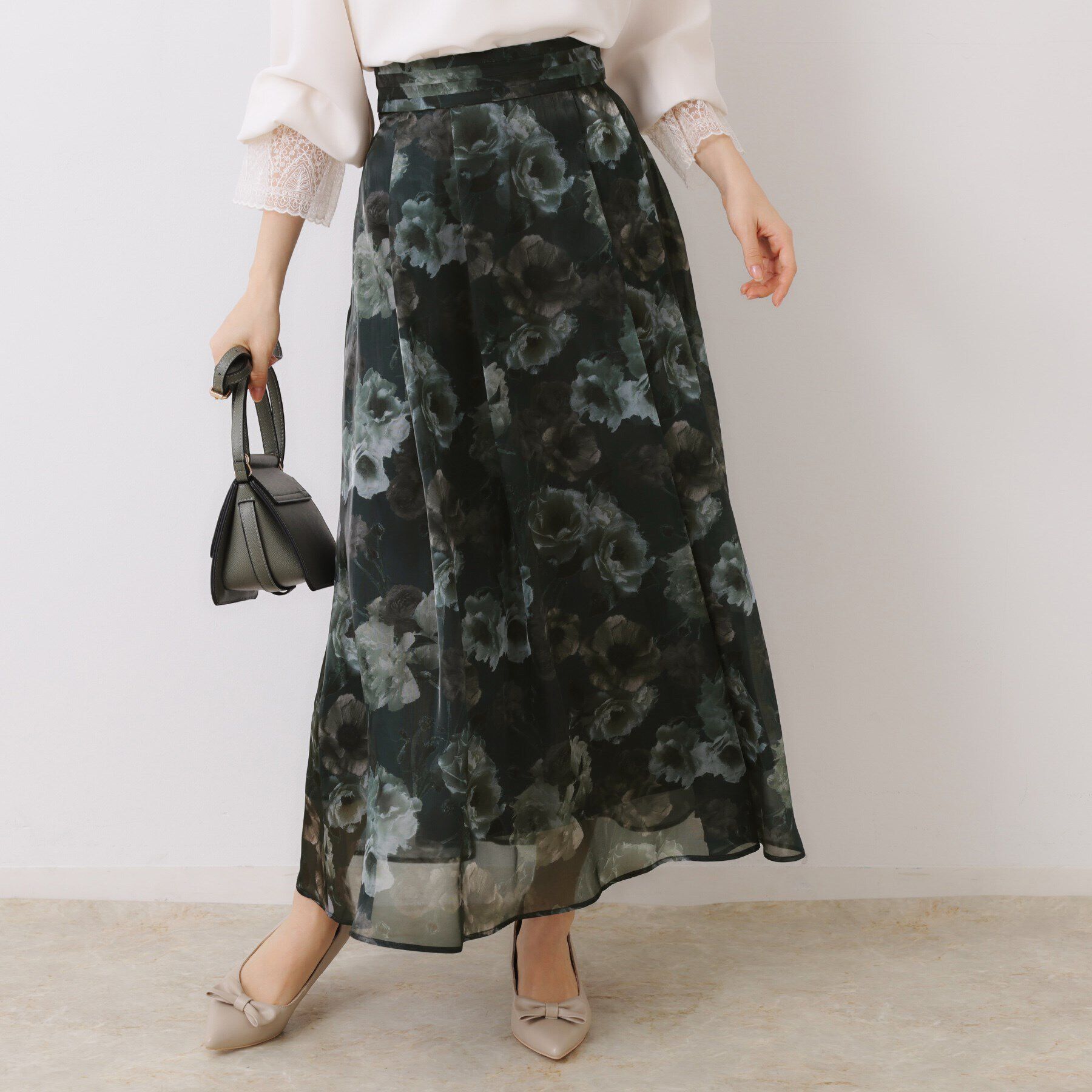 Couture broach「【大人可愛い・きれいめ】Springオーガンフルールスカート」|スカート|