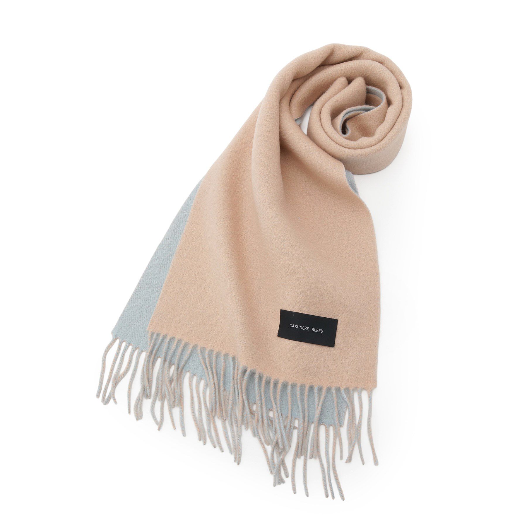 Couture broach「カシミヤブレンドリバーシブルマフラー」|ストール|ライトベージュ(05