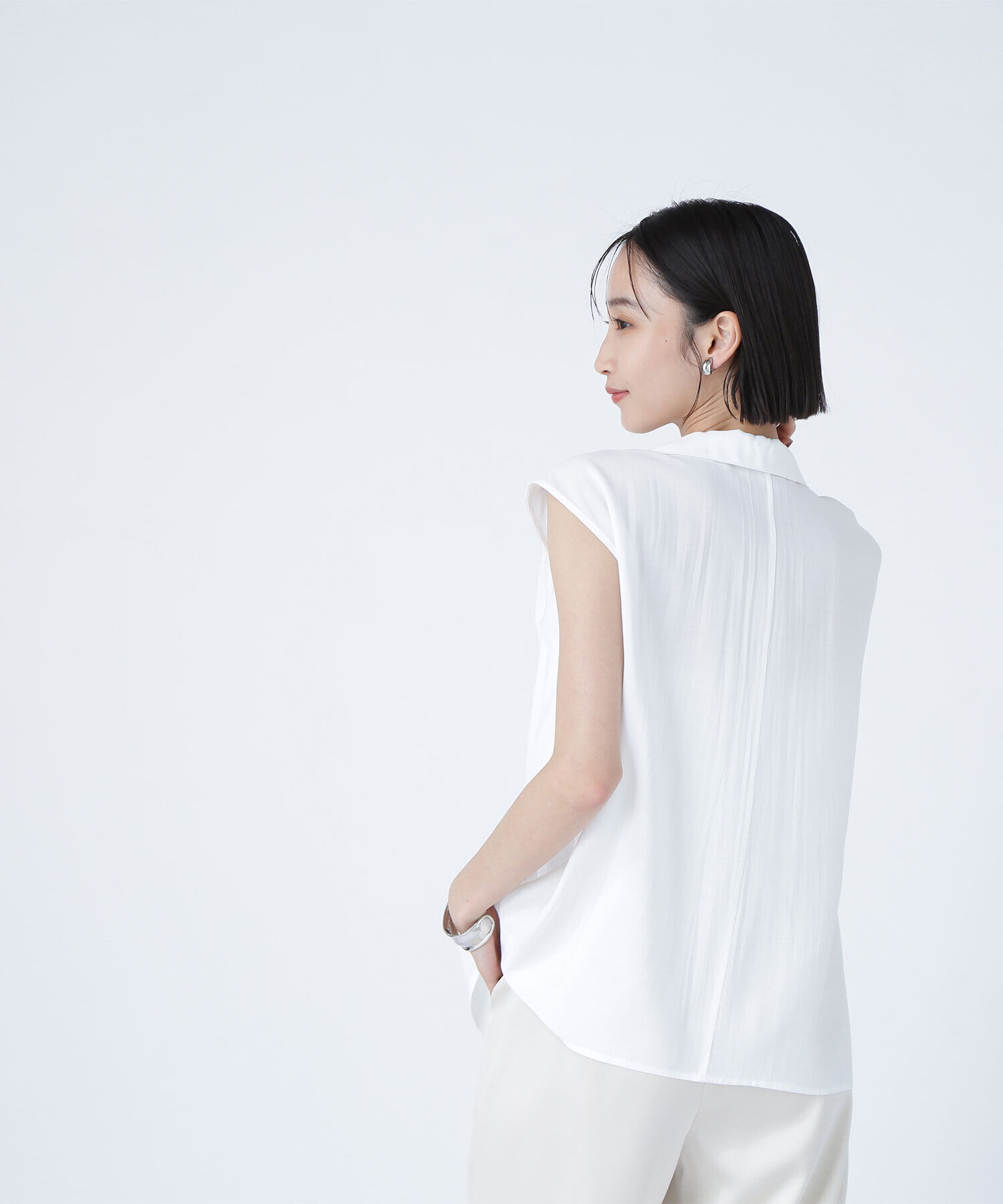  「ナローリボンスキッパーブラウス」|シャツ・ブラウス|