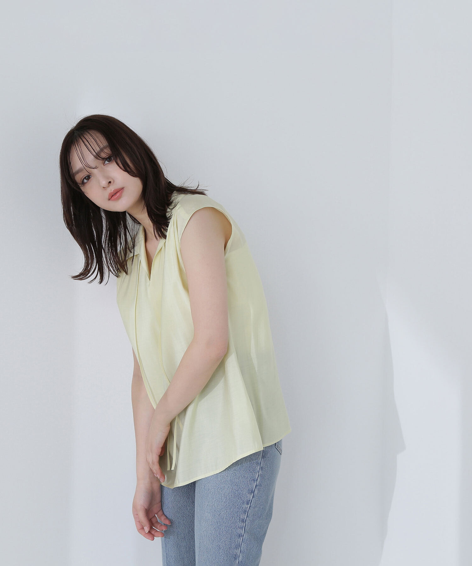  「ナローリボンスキッパーブラウス」|シャツ・ブラウス|