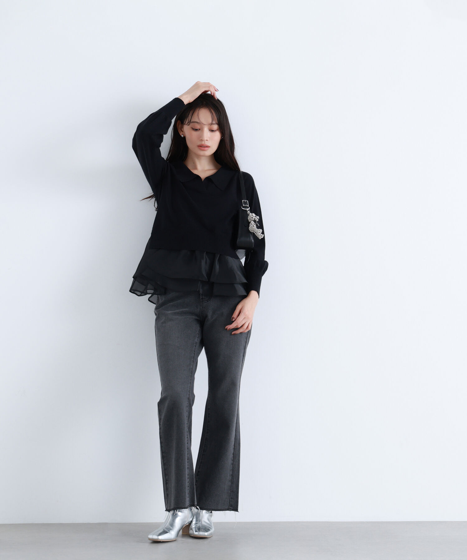  「オーガンドッキングスキッパーニット」|ニット・セーター|